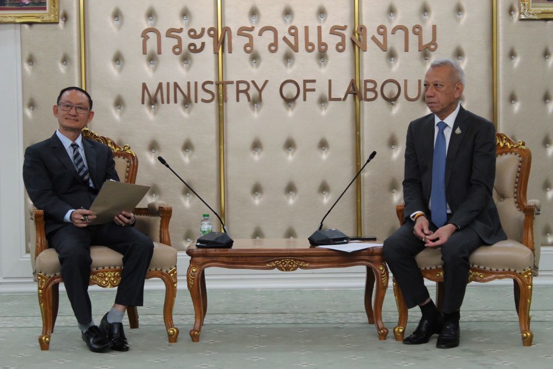 “รมว.กระทรวงแรงงาน” ให้การต้อนรับ “นายกสมาคมการจัดหางานฯ สจต.”