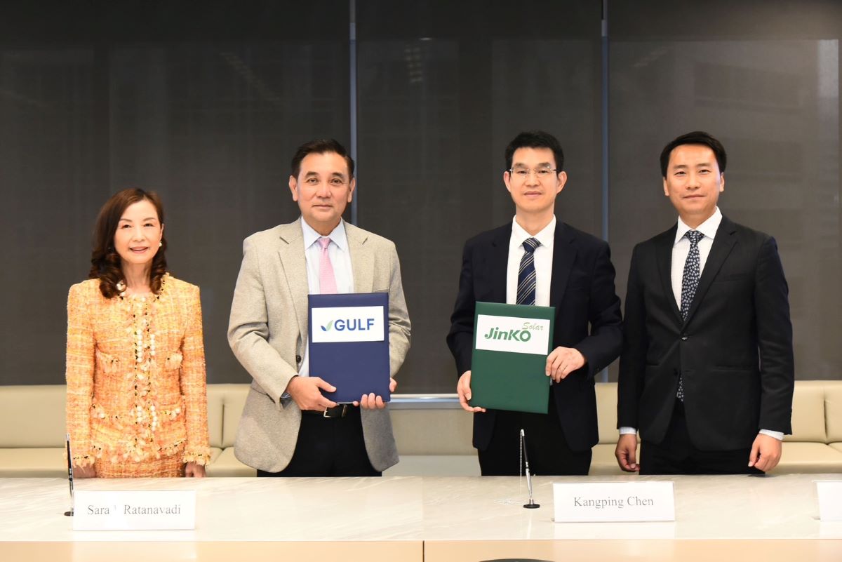 กัลฟ์ (GULF) และจินโกะ โซลาร์ (JinkoSolar) ลงนามสัญญาหลักในการจัดหาแผงโซลาร์เซลล์