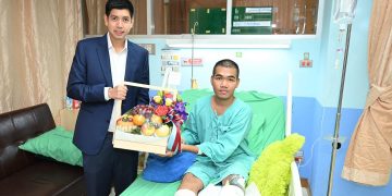 GULF เยี่ยมให้กำลังใจทหารที่ได้รับบาดเจ็บจากภารกิจปกป้องอธิปไตยของชาติ