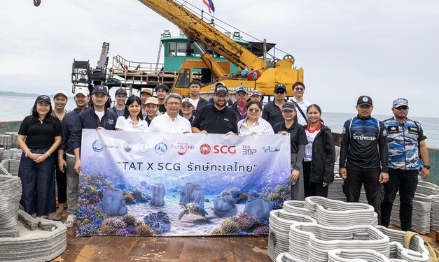 SCG 3D Printing พลิกนวัตกรรมก่อสร้างสู่การฟื้นฟูทะเลไทย โชว์ศักยภาพเทคโนโลยีการพิมพ์สามมิติ ต่อยอดสู่โซลูชันก่อสร้างและโครงสร้างพื้นฐานอย่างยั่งยืน