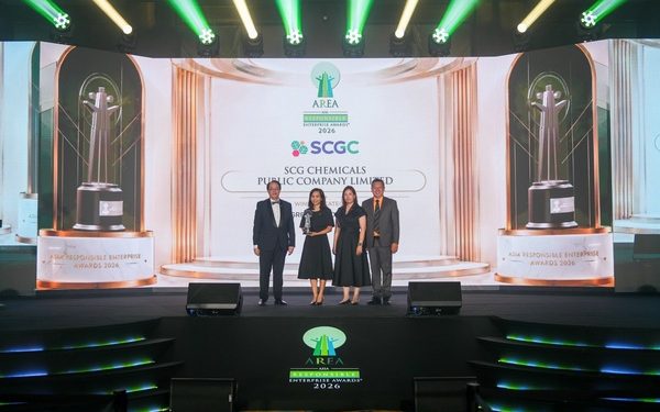SCGC คว้ารางวัลความยั่งยืนระดับเอเชีย “The ESG Champions of Asia 2026” ด้าน Green Leadership จากเวที Asia Responsible Enterprise Award 2026 ยกระดับสู่การเป็น Operational Excellence in Sustainable Waste Management