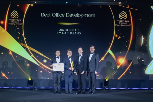 AIA CONNECT ผงาดคว้า 2 รางวัลใหญ่จากเวที PropertyGuru Thailand Property Awards 2026ตอกย้ำความมุ่งมั่นของ เอไอเอ ประเทศไทย ในการลงทุนอสังหาริมทรัพย์คุณภาพเพื่ออนาคต